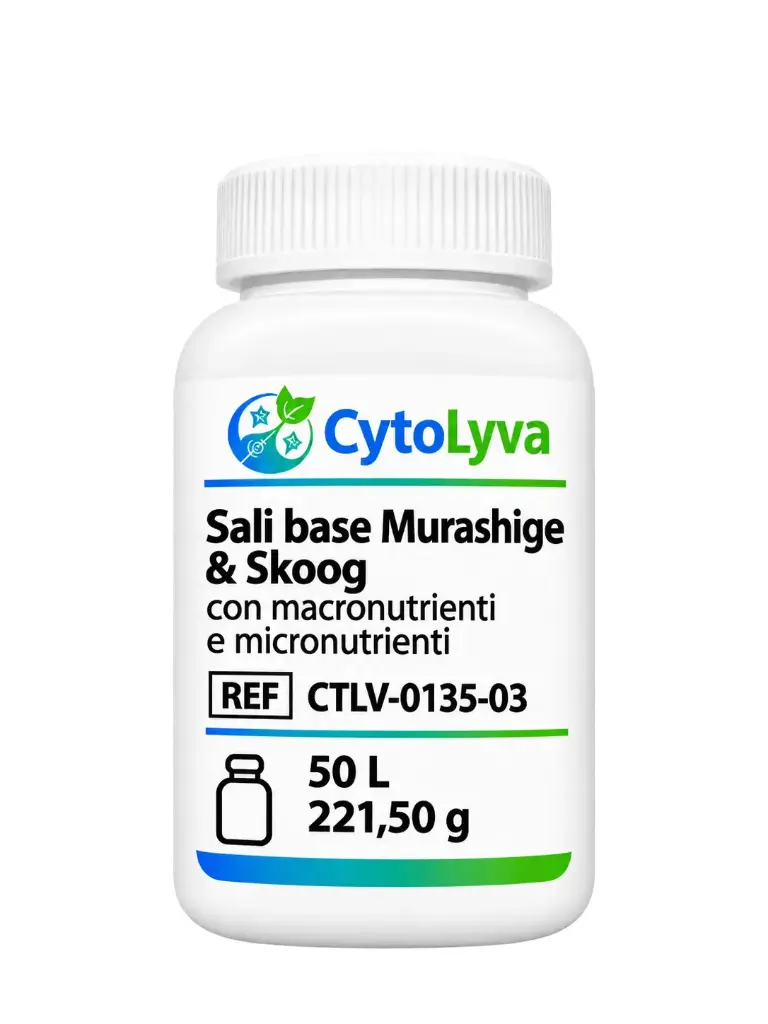 Sali base Murashige & Skoog con macronutrienti e micronutrienti