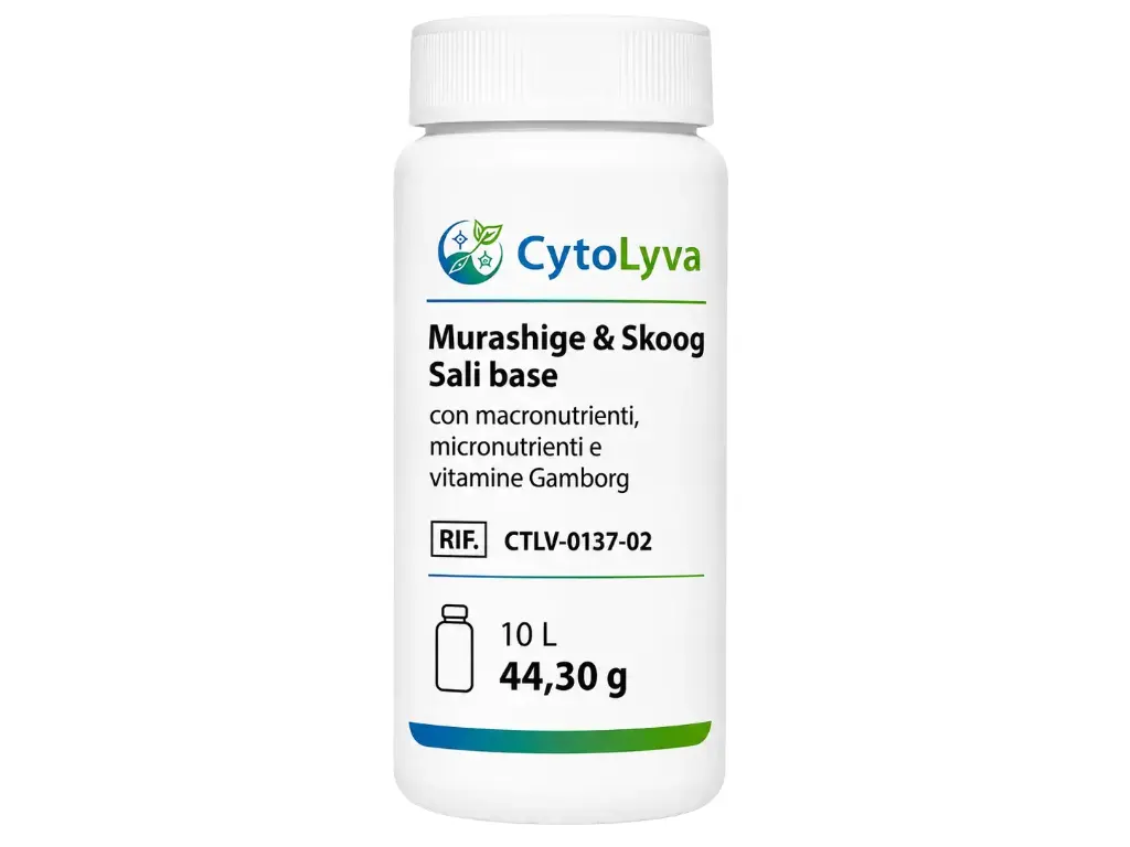Murashige & Skoog Sali base con macronutrienti, micronutrienti e vitamine Gamborg