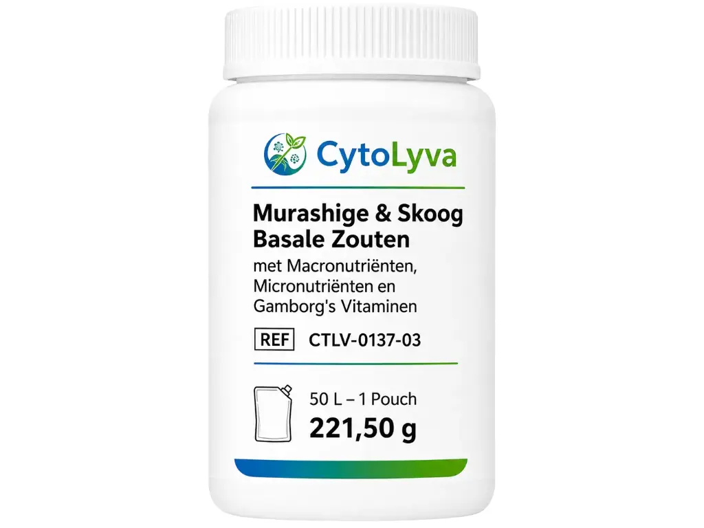 Murashige & Skoog Sali base con macronutrienti, micronutrienti e vitamine Gamborg