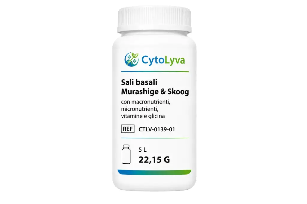 Sali basici Murashige & Skoog con macronutrienti, micronutrienti, vitamine e glicina