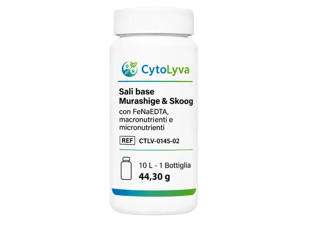 Sali base Murashige & Skoog con FeNaEDTA, macronutrienti e micronutrienti