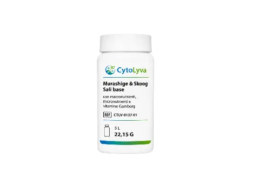 [CTLV-0137-01] Murashige & Skoog Sali base con macronutrienti, micronutrienti e vitamine Gamborg