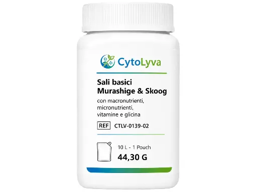 [CTLV-0139-02] Sali basici Murashige & Skoog con macronutrienti, micronutrienti, vitamine e glicina