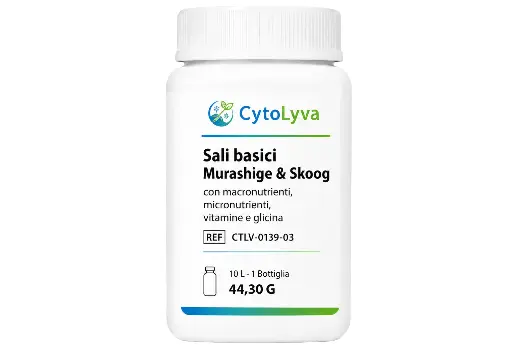 [CTLV-0139-03] Sali basici Murashige & Skoog con macronutrienti, micronutrienti, vitamine e glicina