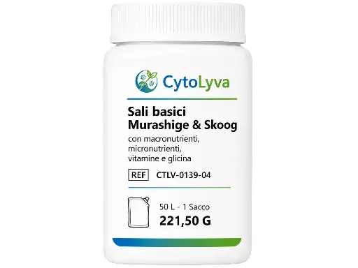[CTLV-0139-04] Sali basici Murashige & Skoog con macronutrienti, micronutrienti, vitamine e glicina