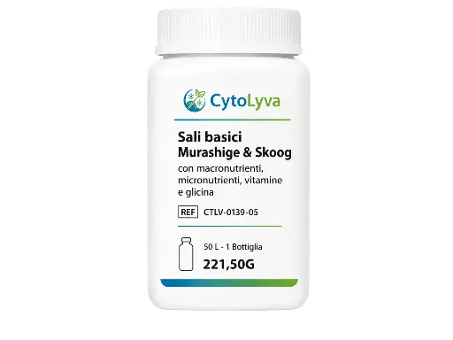[CTLV-0139-05] Sali basici Murashige & Skoog con macronutrienti, micronutrienti, vitamine e glicina