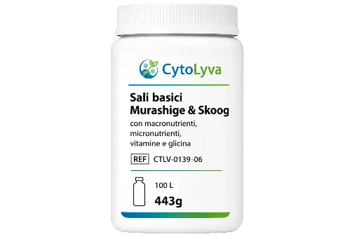 [CTLV-0139-06] Sali basici Murashige & Skoog con macronutrienti, micronutrienti, vitamine e glicina